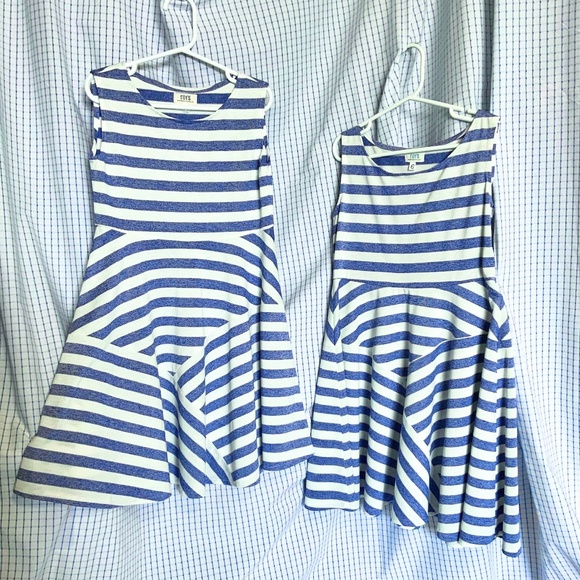 J’s Creations - Girls Size 7 Blue and White Stripes Dress - Picture 6 of 6